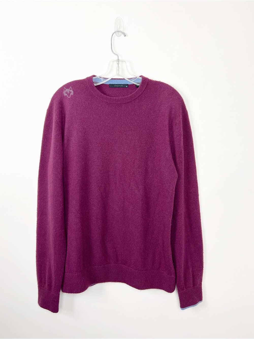 Greyson Cashmere Plum Colored Pullover Sweater M